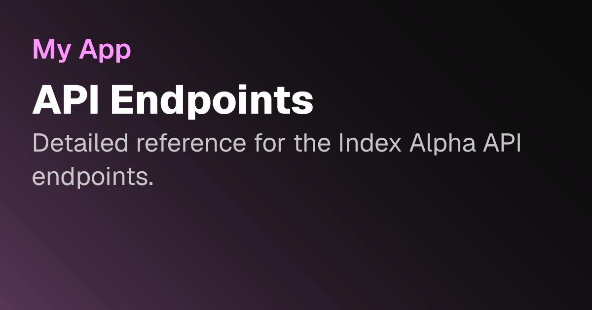 Homeindexapi